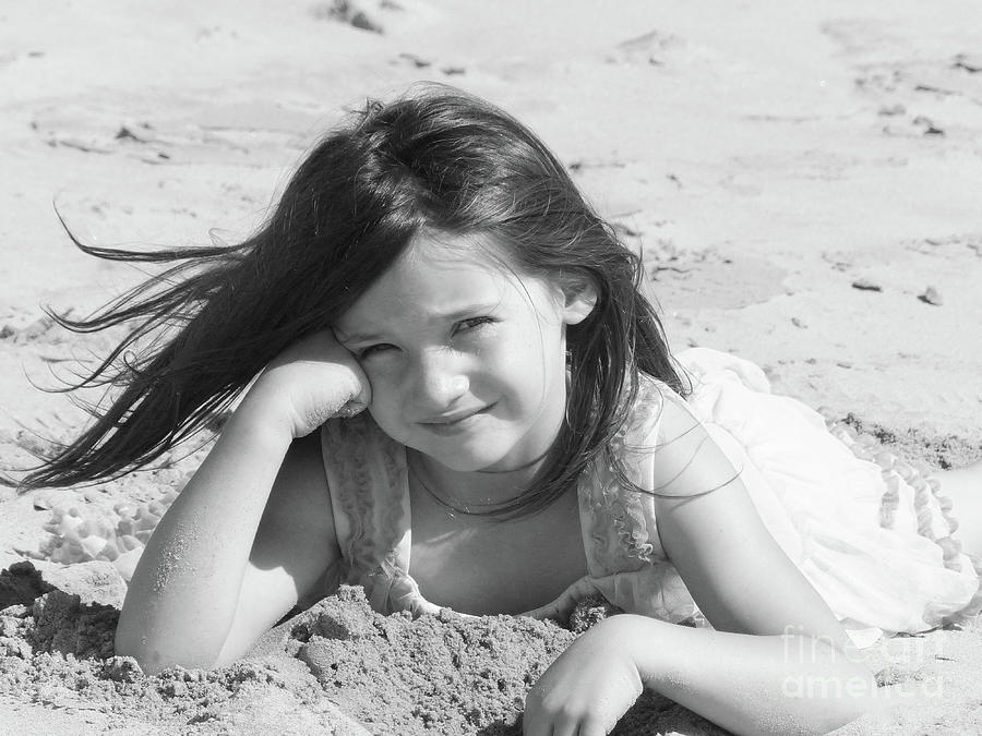 Beach Portrait BW Photograph by Connie Sloan - Fine Art America