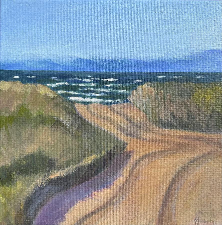 Beach Road Painting by Laura Lee Cundiff