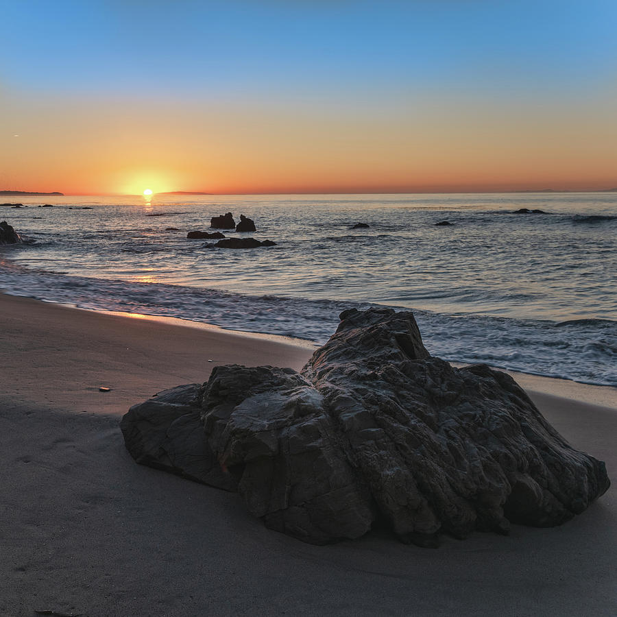 Beach Rock at Sunrise Photograph by Matthew DeGrushe
