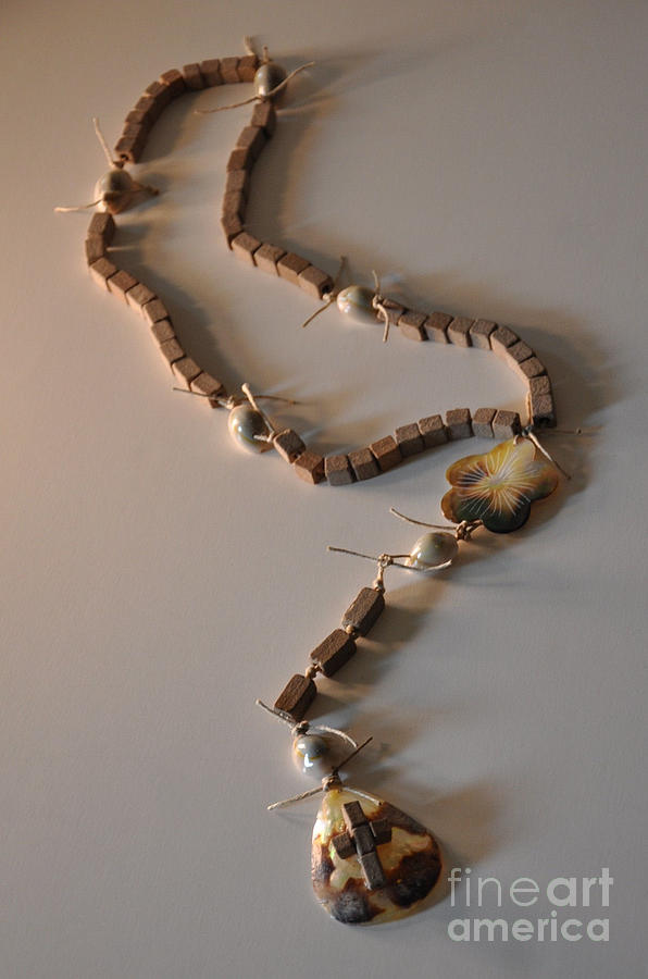 Beach Rosary Mixed Media Assemblage Sculpture Sculpture by Leigh N Eldred