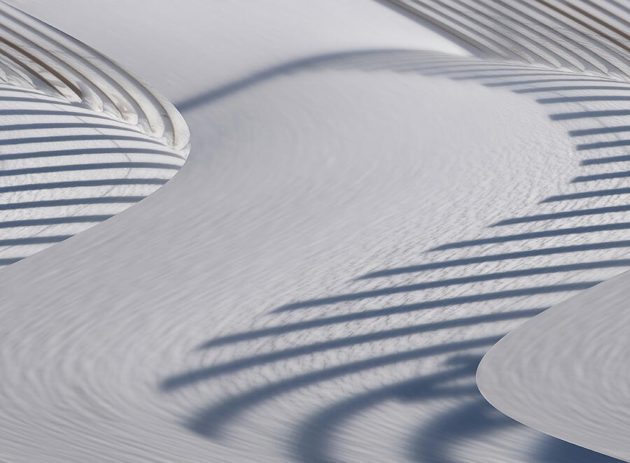 Beach Sand Abstract With Snow  Photograph by Dianne Cowen Cape Cod Photography