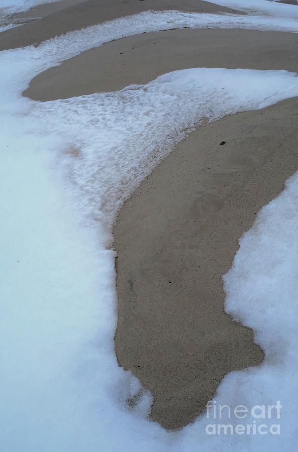 Beach Sand and Ice Photograph by Randy Pollard
