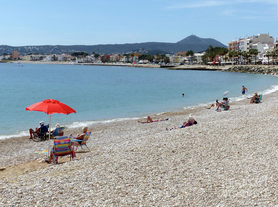 Beach scene at Javea - Alicante Photograph by Phil Banks