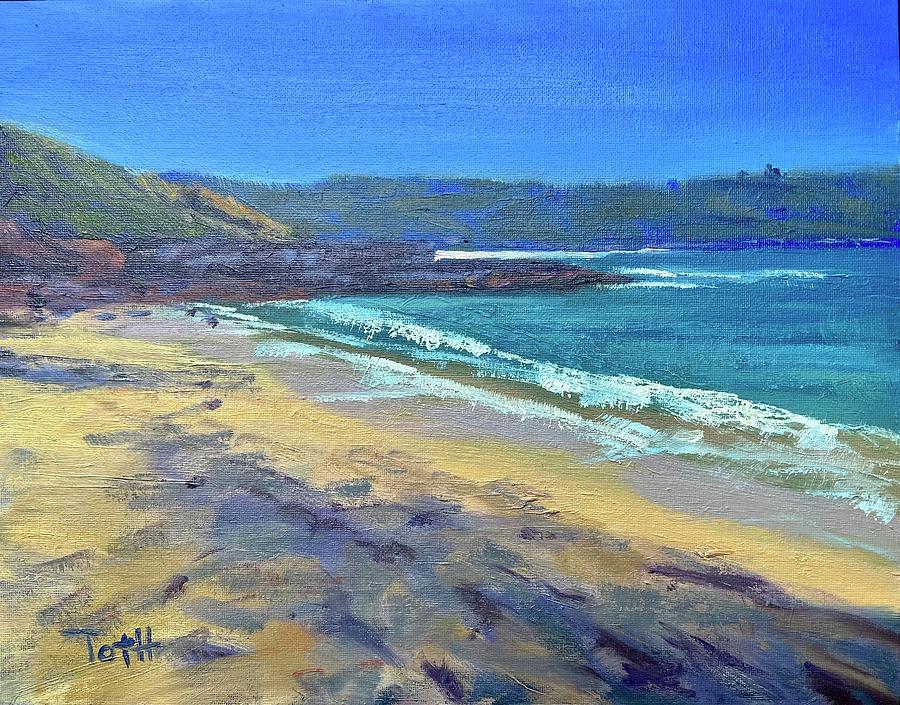 Beach Shade Painting by Laura Toth