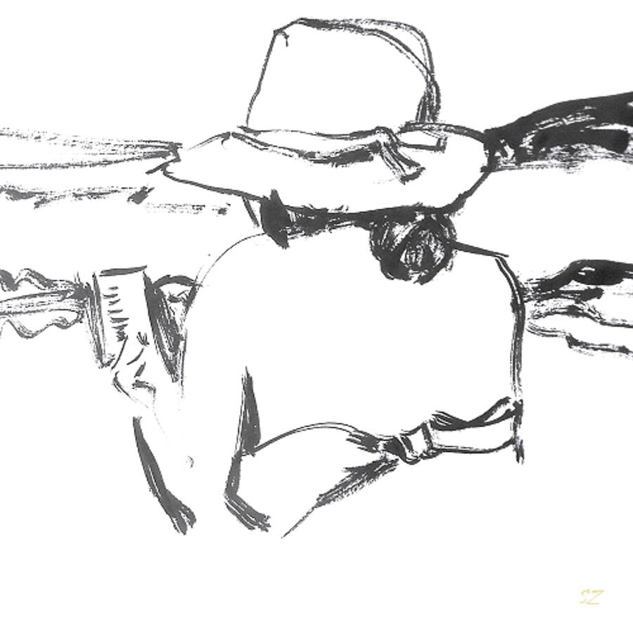 Hat Drawing - Beach Sketch by Samuel Zylstra