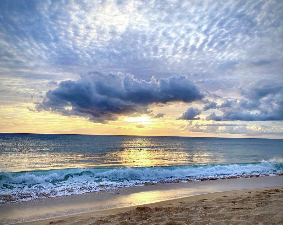 Tracks Beach Sky Beauty on Oahu Photograph by Andrea Callaway