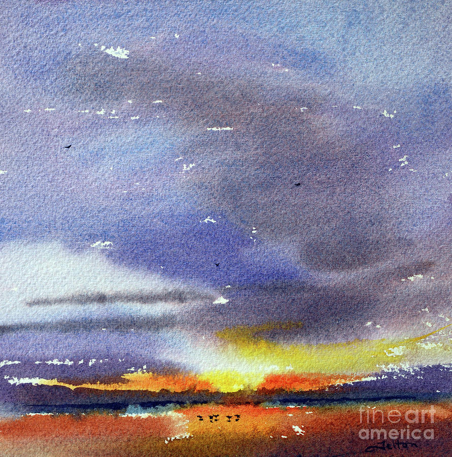 Beach Sky IV  Painting by Julianne Felton