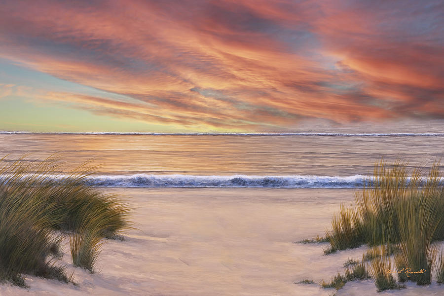 Beach Solitude Painting by Diane Romanello