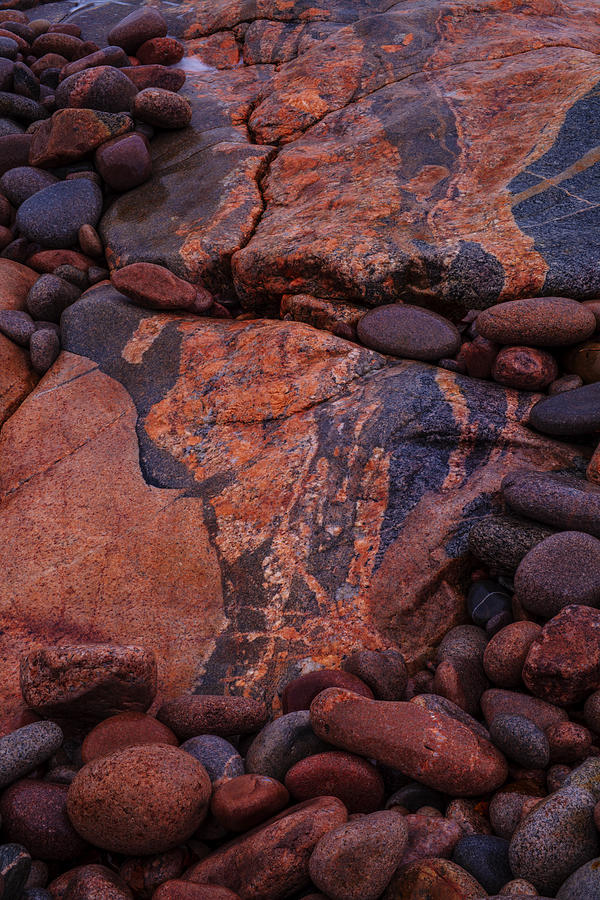 Beach Stones Mosaic Photograph by Irwin Barrett
