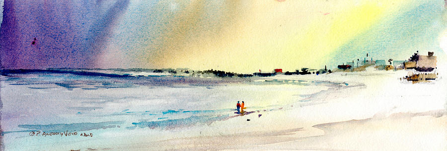 Beach Stroll Painting by P Anthony Visco