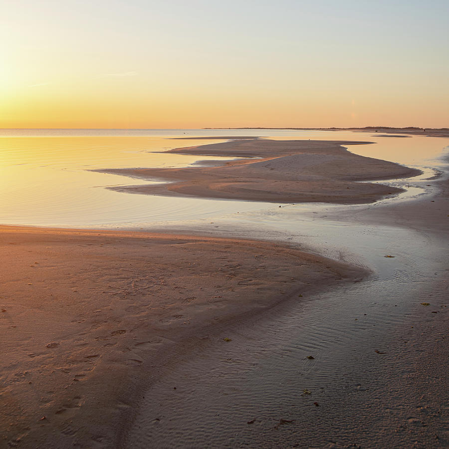 Nature Photograph - Beach Sunrise at Cedar Island North Carolina 04/10/2022 by Bob Decker