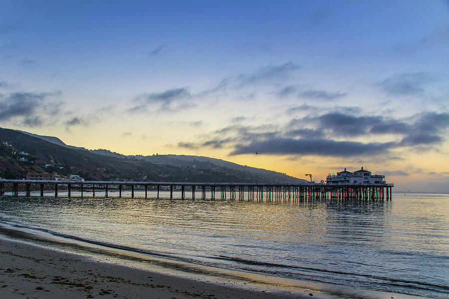 Beach Sunrise at Malibu Pier Photograph by Matthew DeGrushe