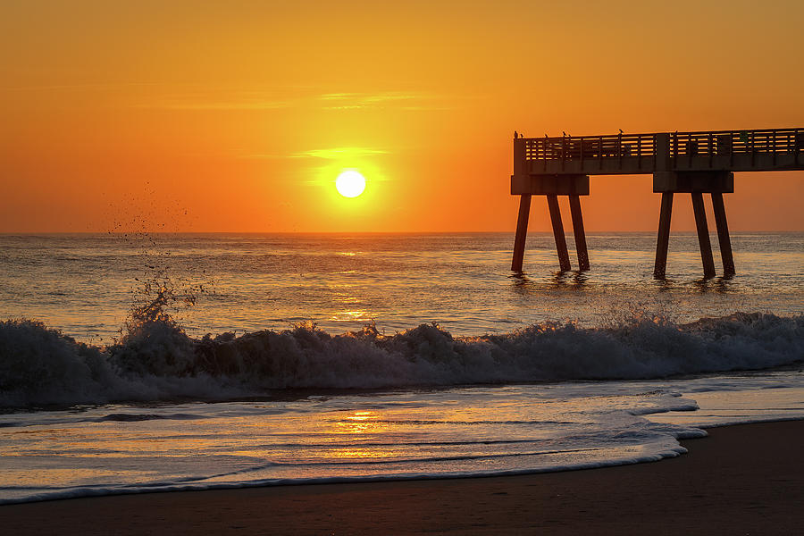 Beach Sunrise Photograph by Les Greenwood