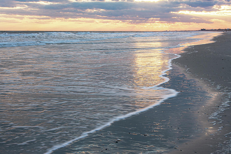 Beach Sunset Along the Crystal Coast of North Carolina Photograph by Bob Decker