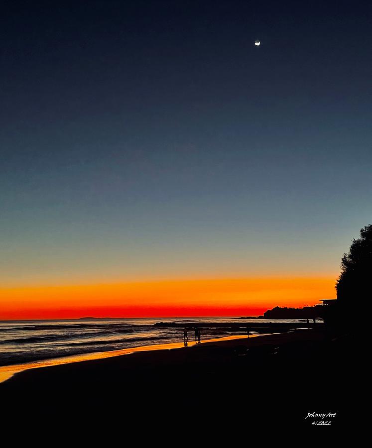 Beach Sunset and the Stars Photograph by John Anderson