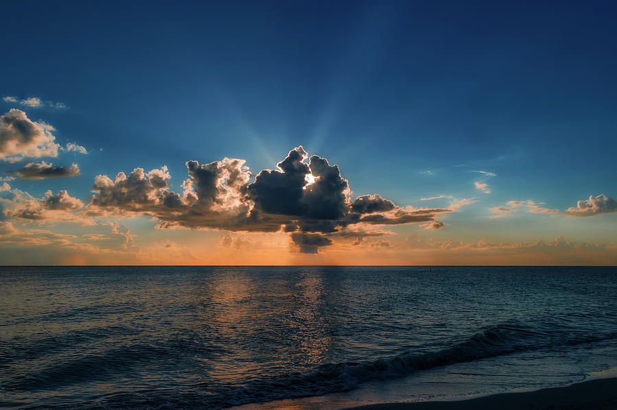 Beach Sunset at Holmes Beach Photograph by ARTtography by David Bruce Kawchak
