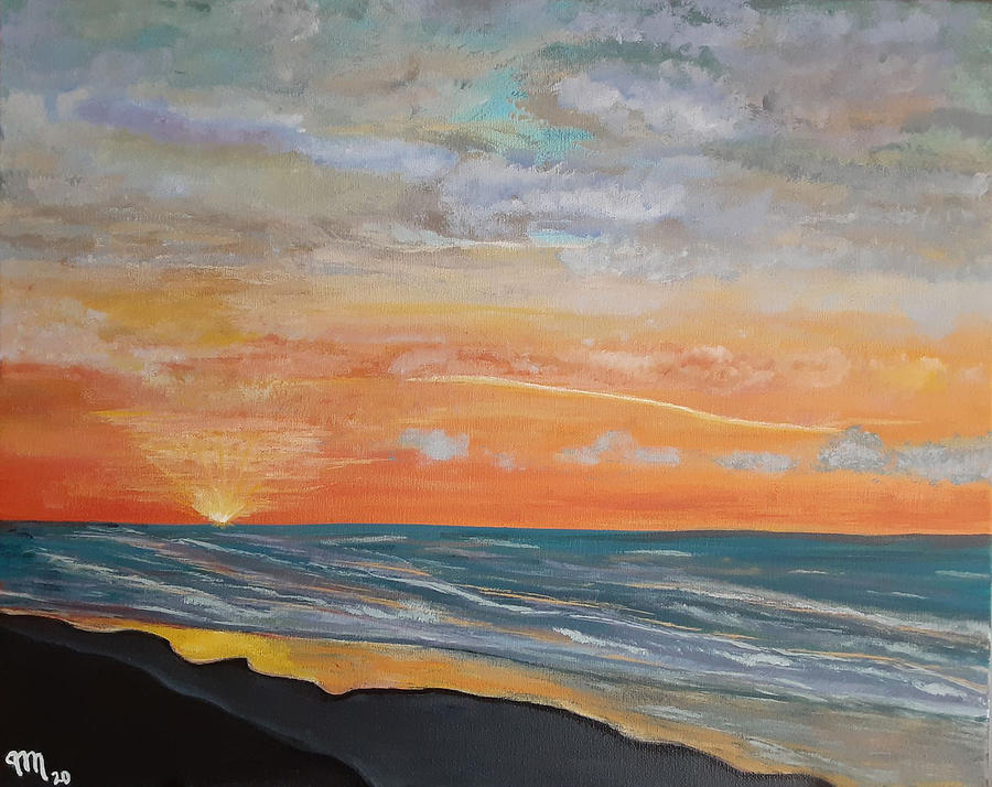 Beach Sunset Painting by Broken Vessel - Fine Art America