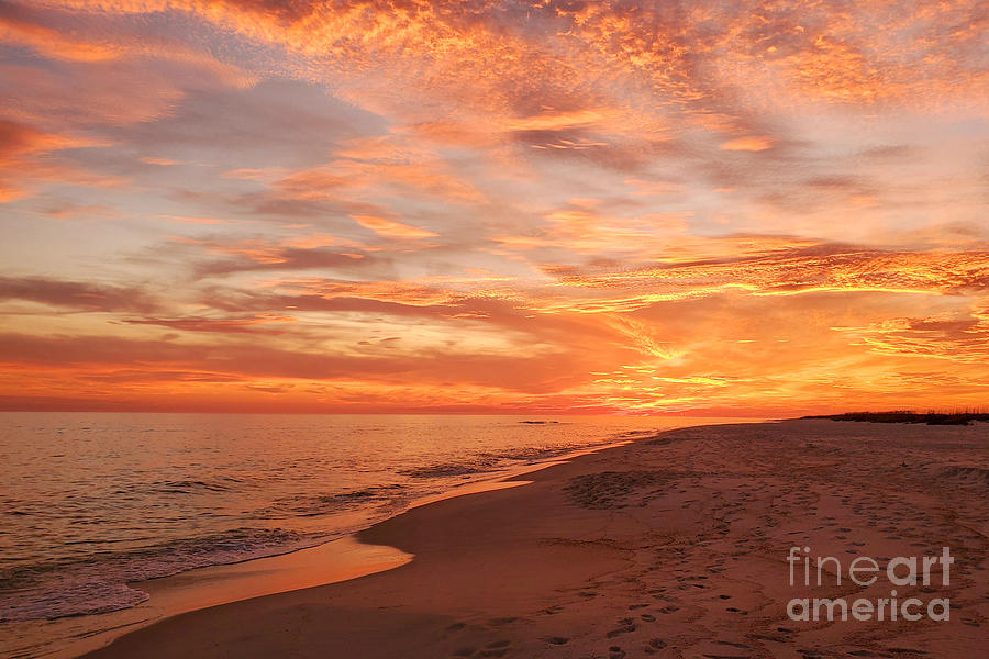 Beach Sunset Skies, Perdido Key, Florida Photograph by Beachtown Views
