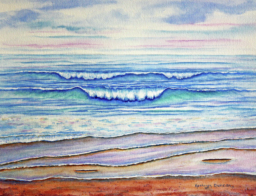 Beach Time Painting by Kathryn Duncan