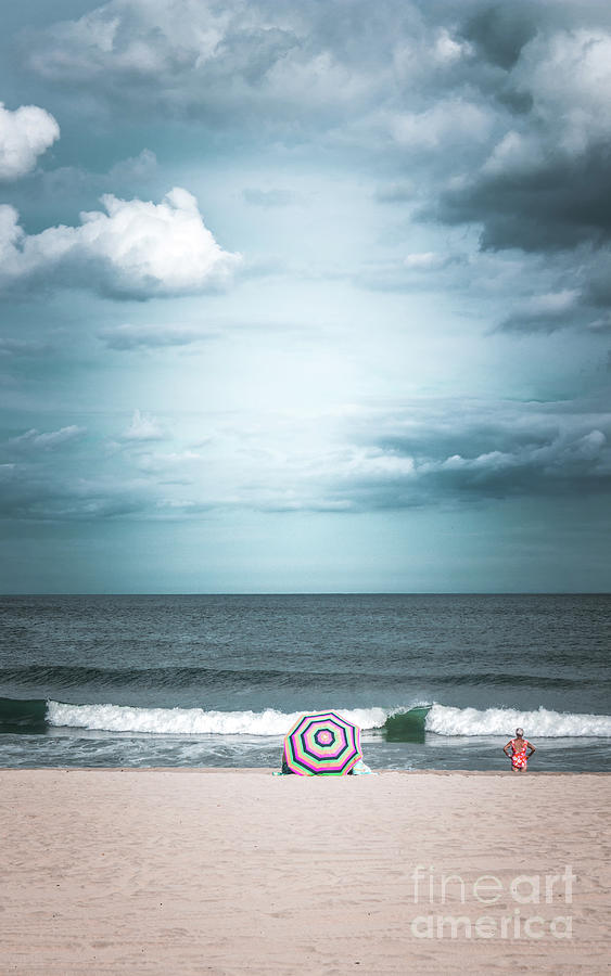 Beach Umbrella - Asbury Park Photograph by Colleen Kammerer