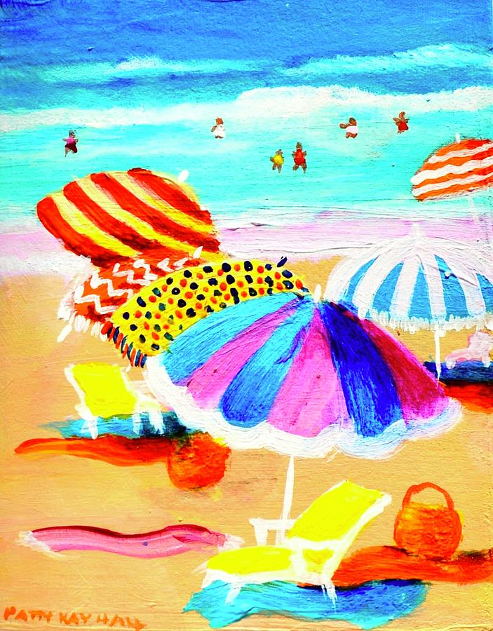 Beach Umbrella Blast Painting by Patty Kay Hall