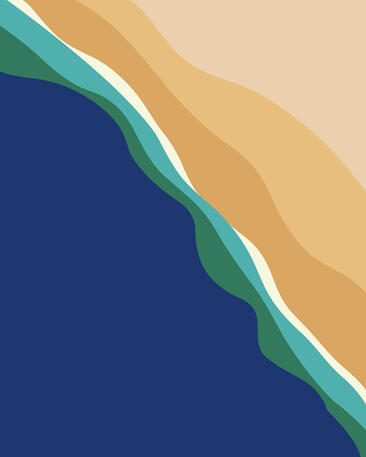 Beach Vertical View Digital Art by Dan Sproul Beach Vertical View Digital Art by Dan Sproul