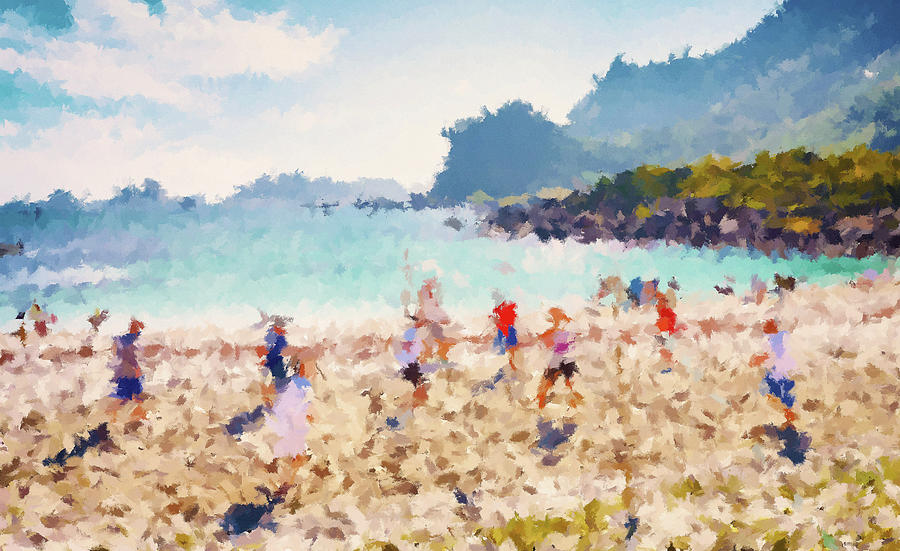 Beach Volleyball Painting by Alex Mir