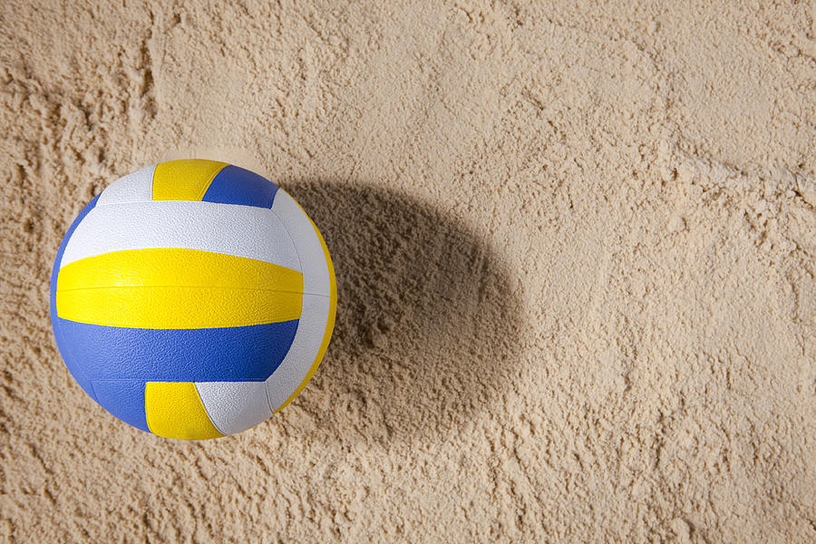 Beach Volleyball On Sand With Copy Space Photograph by Vandervelden
