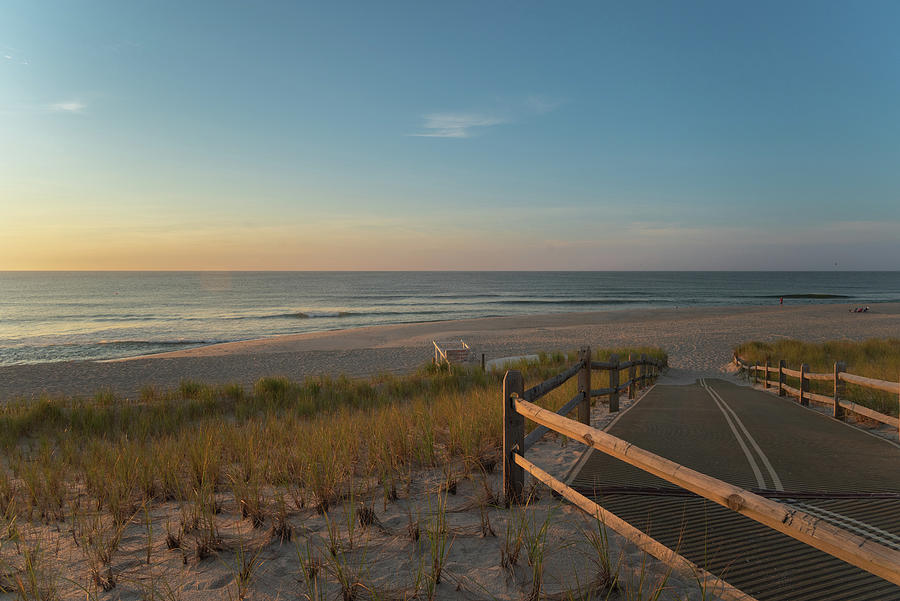 Beach Walkway at Sunrise Photograph by Matthew DeGrushe