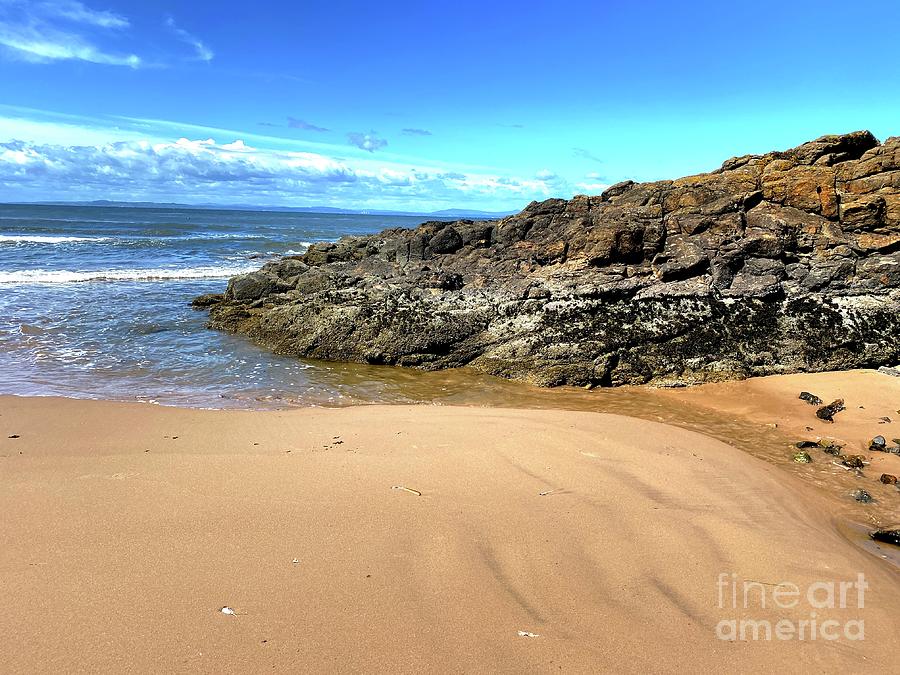 Beach Water and Rocks at Aberlady Bay Photograph by Douglas Brown - Pixels