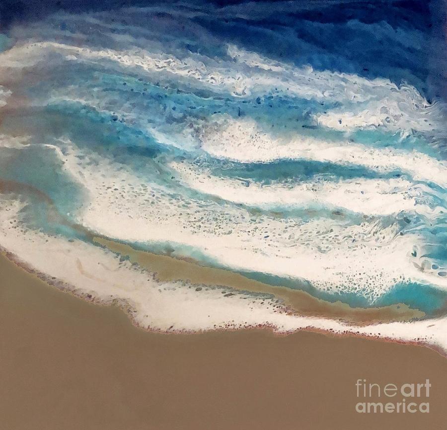 Beach Waves  Painting by Vesna Antic