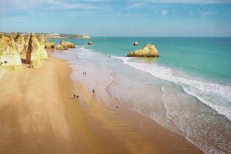 Beaches and cliffs of Praia Rocha, Algarve - 2 - Picturesque Edition  Photograph by Jordi Carrio Jamila