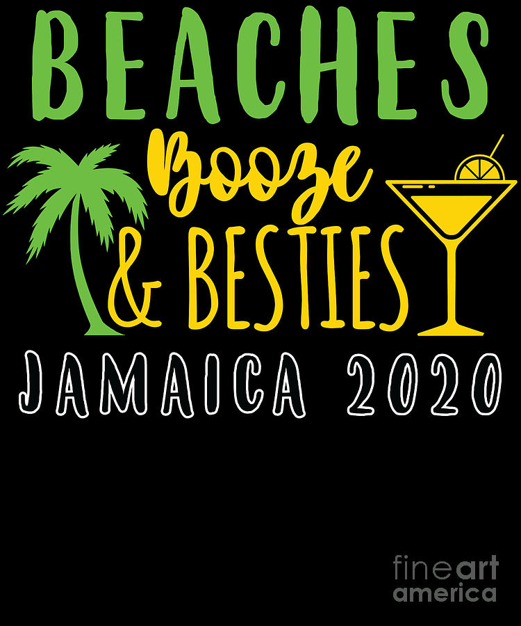 Beaches Booze Besties Bachelorette Jamaica 2020 Girls Trip Print