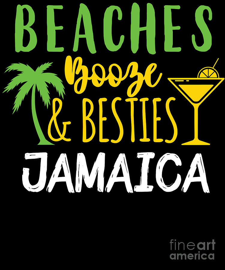 Beaches Booze Besties Bachelorette Jamaica Girls Trip graphic Digital ...