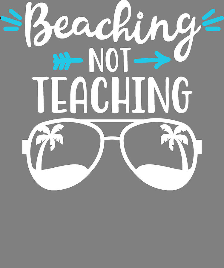 beaching not teaching tote