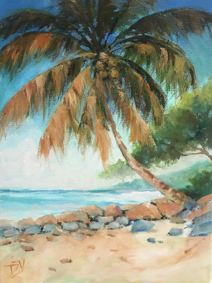 Beachside Oasis Painting by Diane Yglecias - Fine Art America