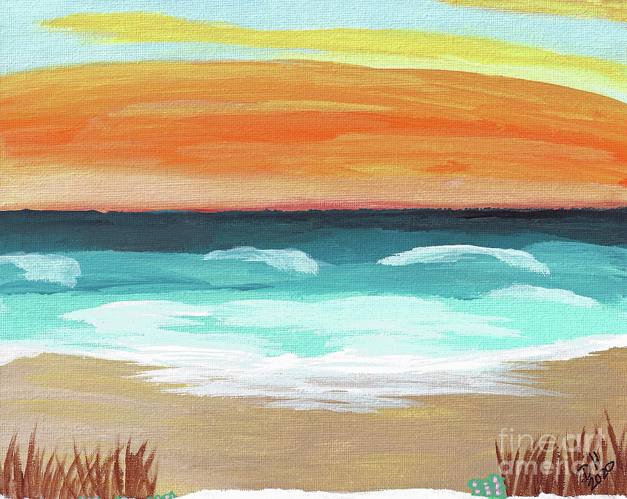 Beachview Painting Painting by D Hackett
