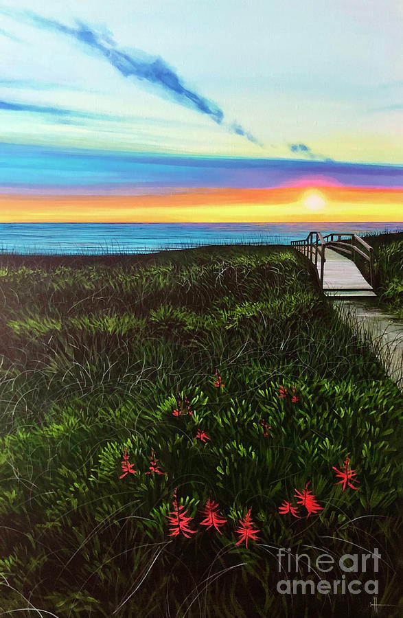 Beachwalk Painting by Hunter Jay