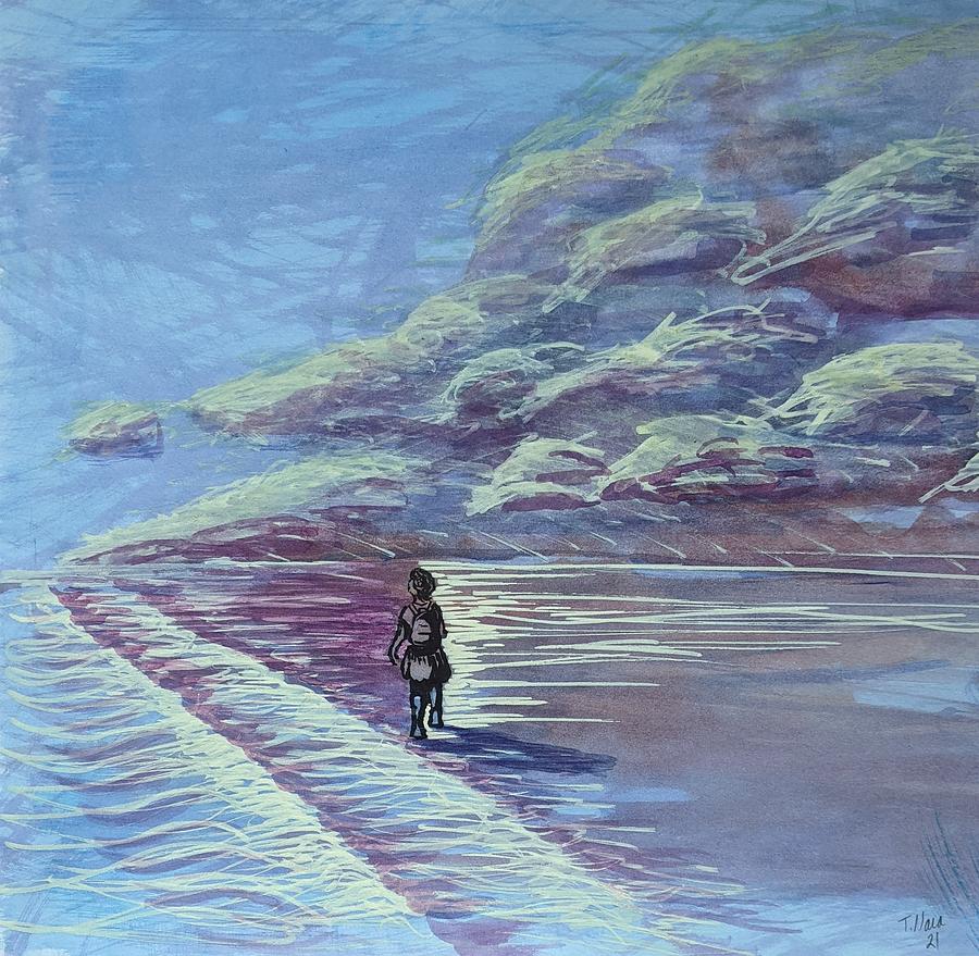 Beachwalk Painting by Tammy Nara
