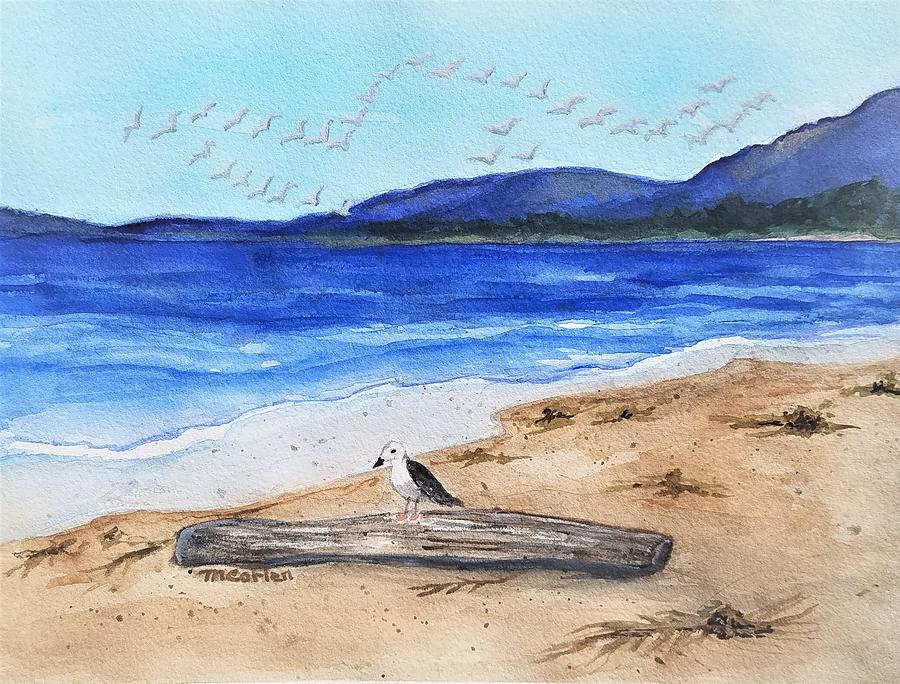 Beachwalk Views Carpinteria Painting by M Carlen