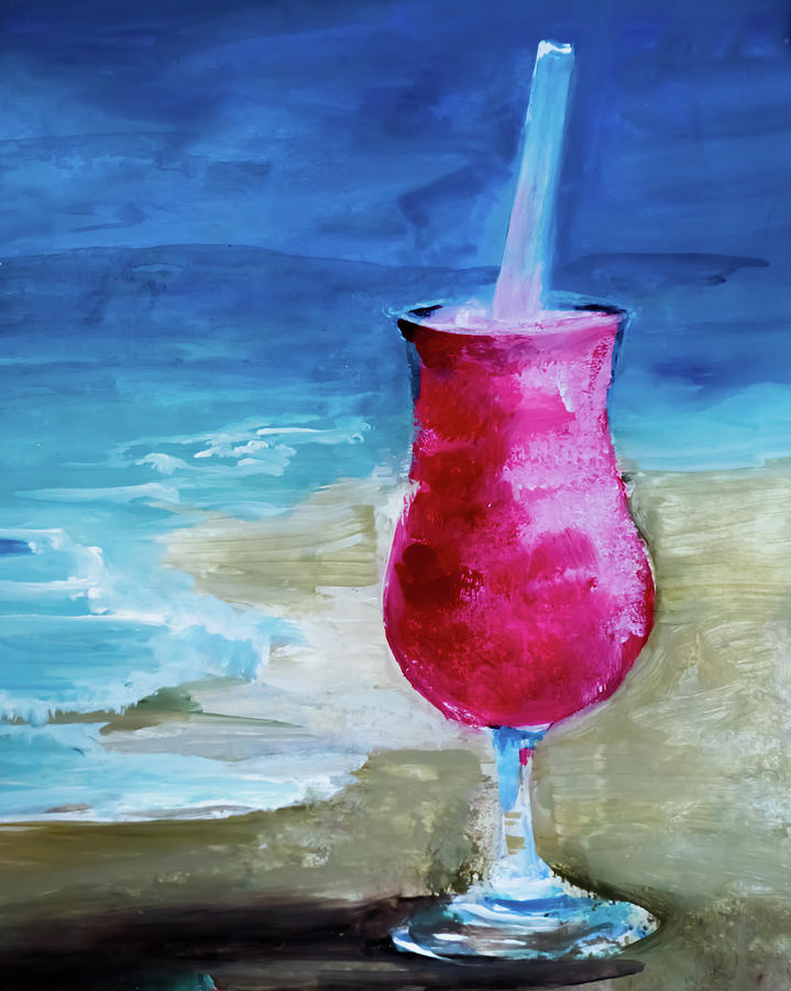 Beachy Drinky Digital Art by Lisa Kaiser