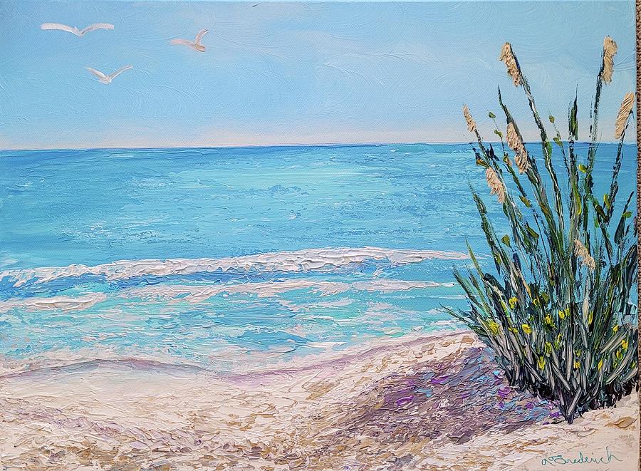 Beachy View Painting by Ann Frederick