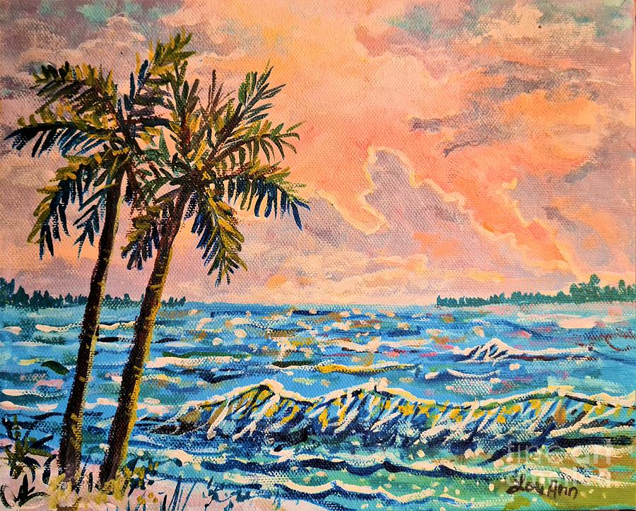 Beachy View Painting by Lou Ann Bagnall