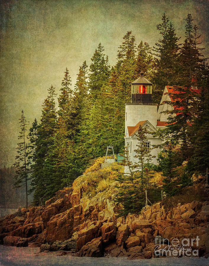 Lighthouse Digital Art - Beacon From Bass Harbor Head Light by Carol Fox Henrichs Lighthouse Digital Art - Beacon From Bass Harbor Head Light by Carol Fox Henrichs