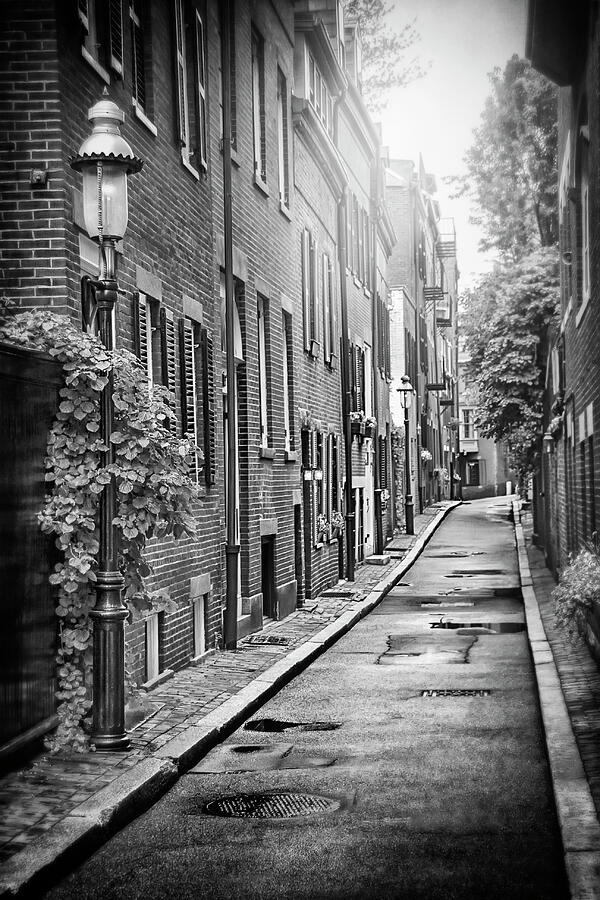 Beacon Hill Area of Boston Black and White  Photograph by Carol Japp