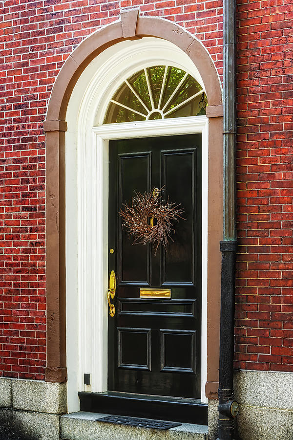 Beacon Hill Black Door Photograph by Susan Candelario