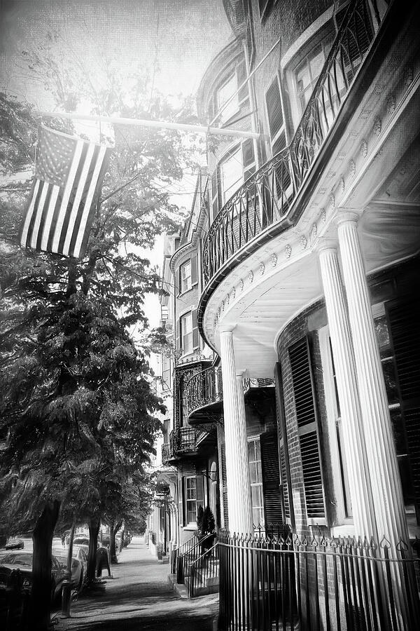 Beacon Hill Boston Massachusetts Black and White Photograph by Carol Japp