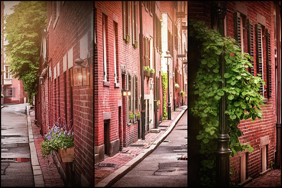 Beacon Hill Boston Vintage Trio Photograph by Carol Japp