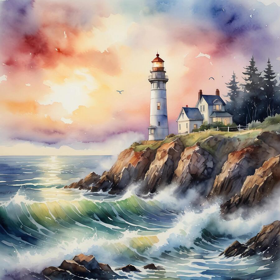 Beacon of Hope Lighthouse #2 Digital Art by Stephanie Fischer Beacon of Hope Lighthouse #2 Digital Art by Stephanie Fischer
