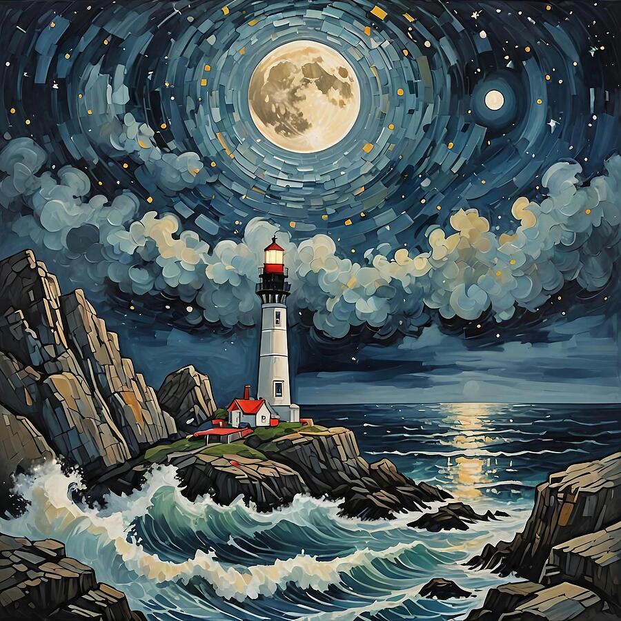 Beacon of Hope Lighthouse #3 Digital Art by Stephanie Fischer Beacon of Hope Lighthouse #3 Digital Art by Stephanie Fischer